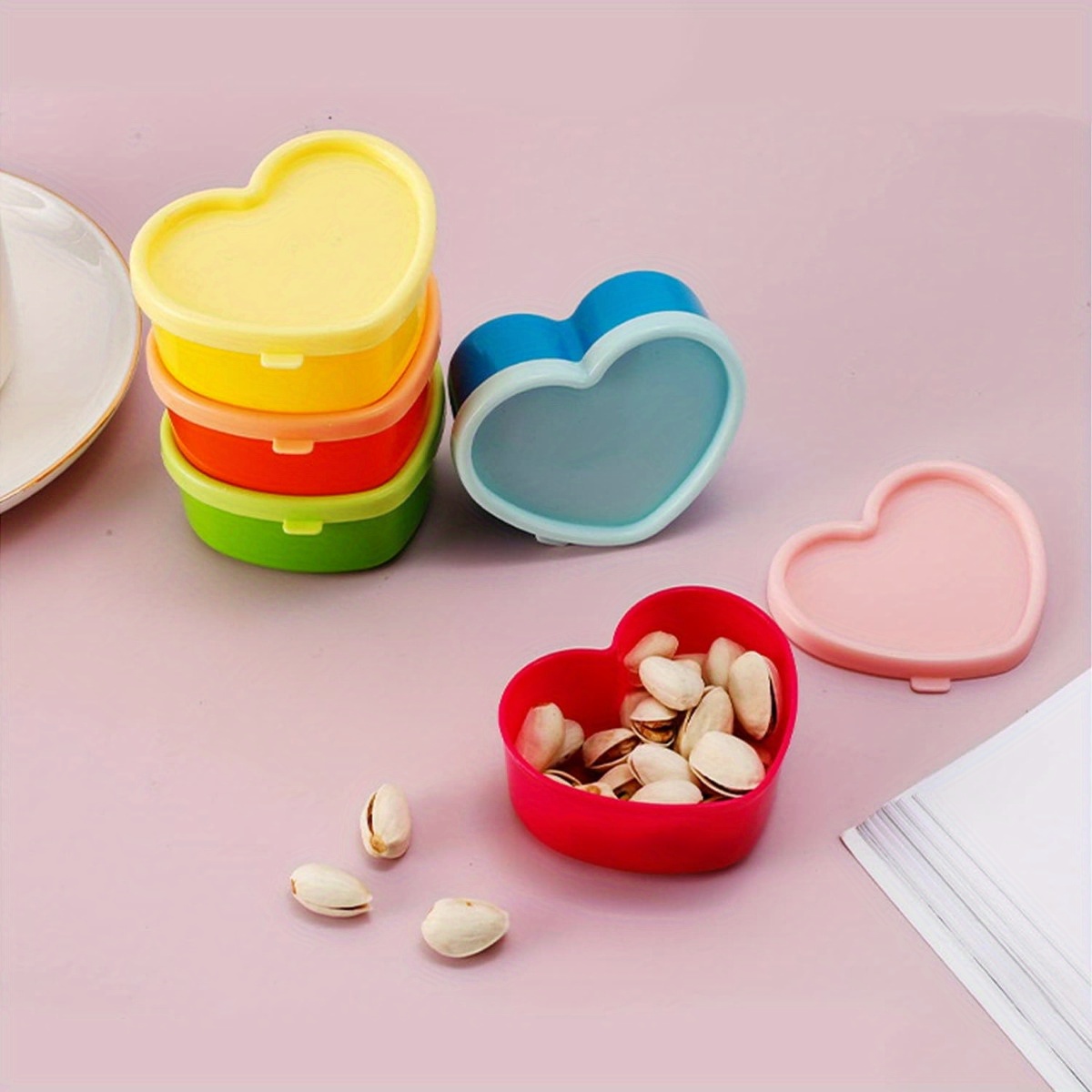 Salad Container Jar - 5 Stück Mini-Lunchboxen, Gewürzaufbewahrungsboxen mit Deckel,