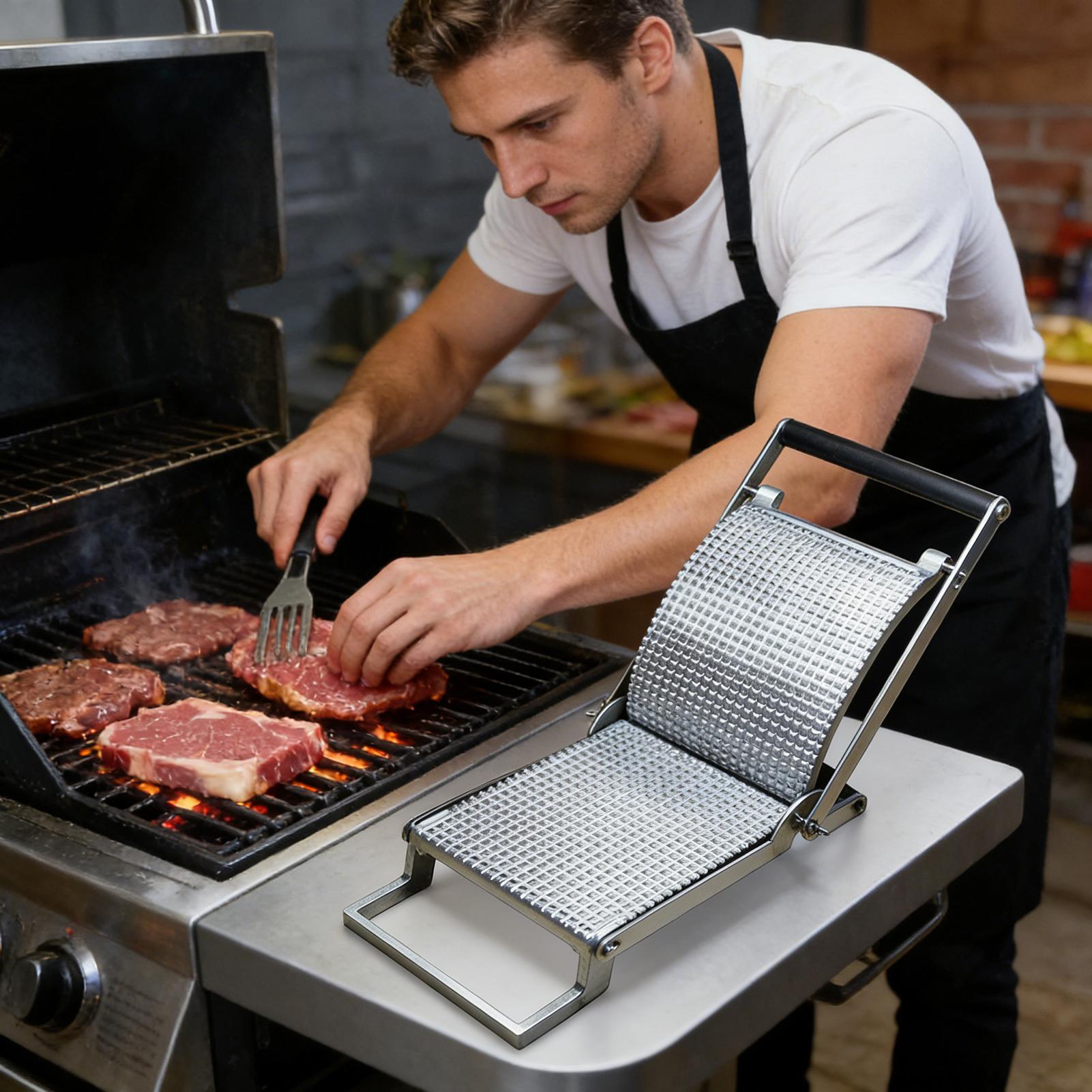 Meal Prep Manual - Fleischklopfer aus Edelstahl, manuelles Küchengerät, Fleischklopfer