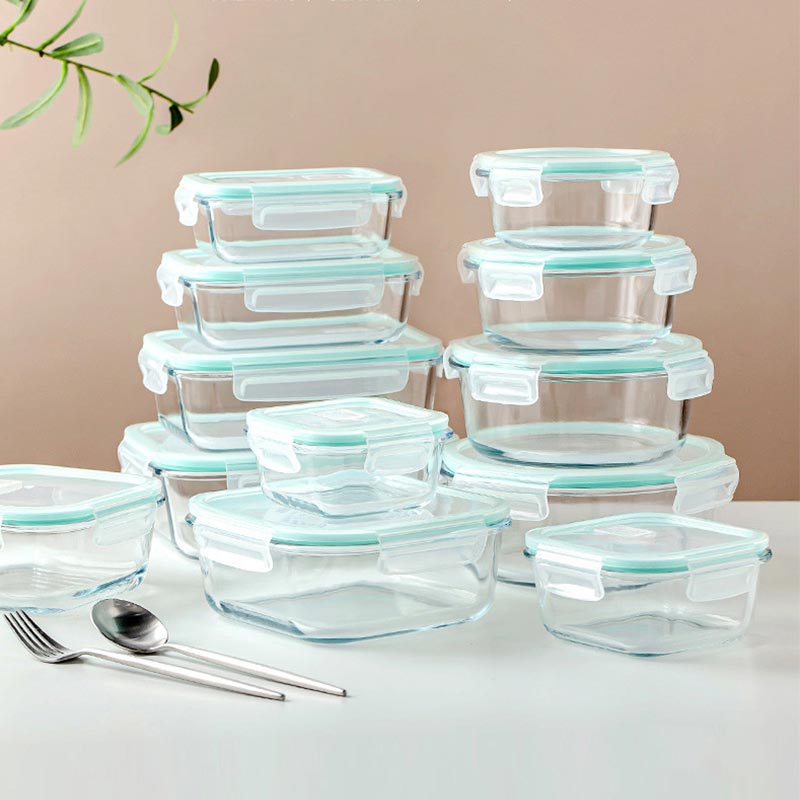 Meal Prep Kits - Lunchbox aus Borosilikatglas, Mikrowellenherd, Bento-Schüssel, versiegelte