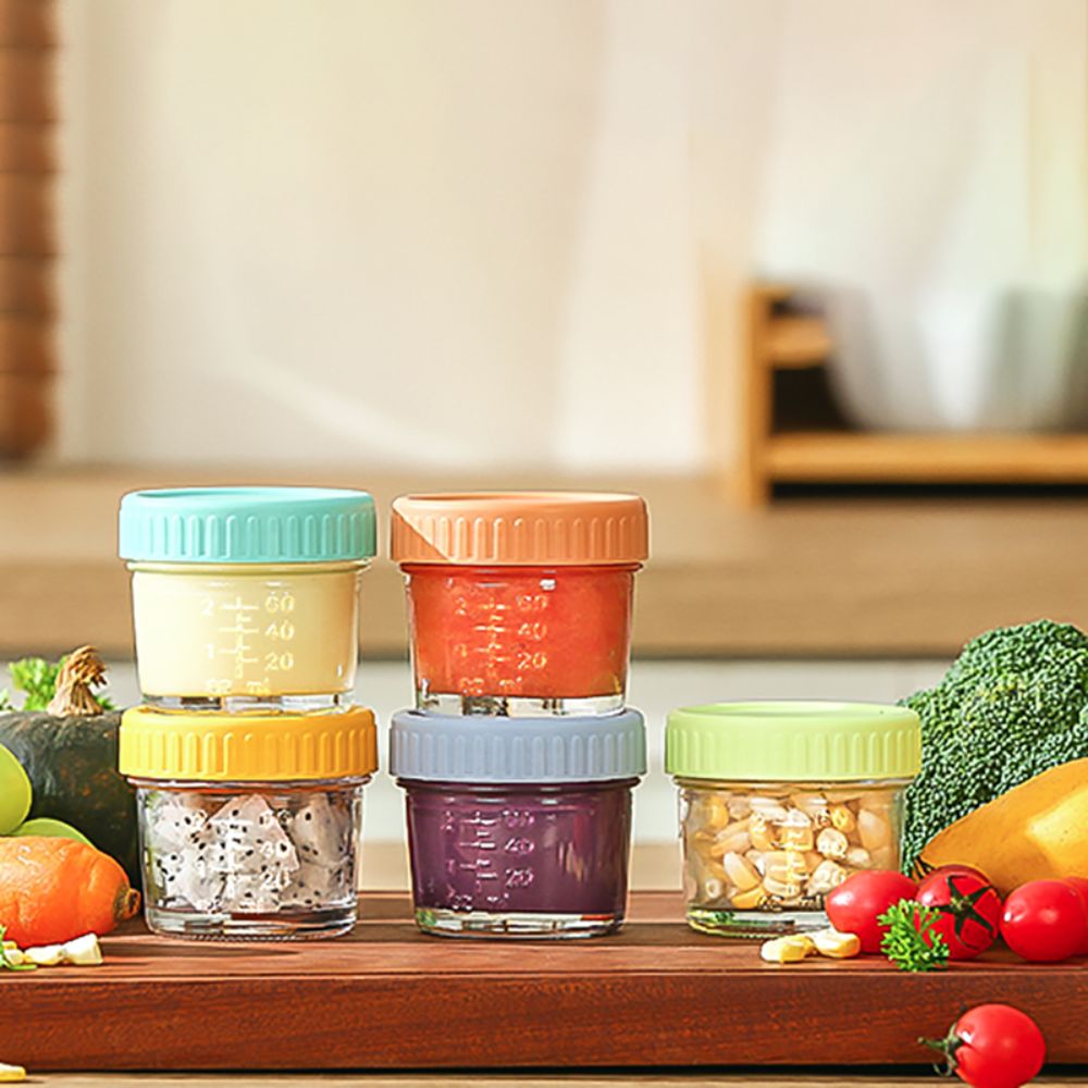 6 Stück Glas-Babynahrungsglas, – Salad Container Jar Bewertung und Preis