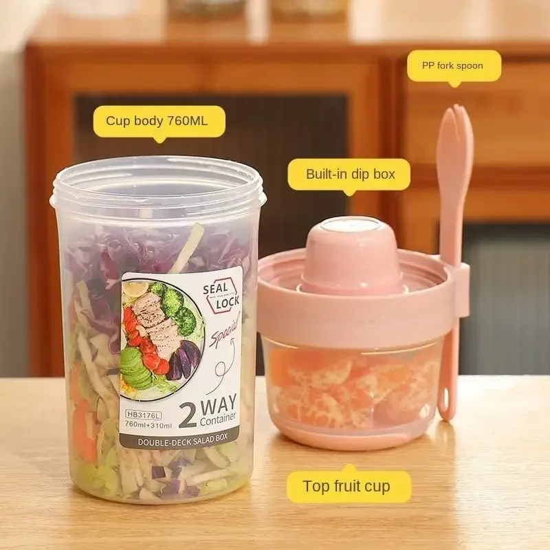 JUSTINLAU Tragbarer Fitness-Sa – Salad Container Jar Bewertung und Preis