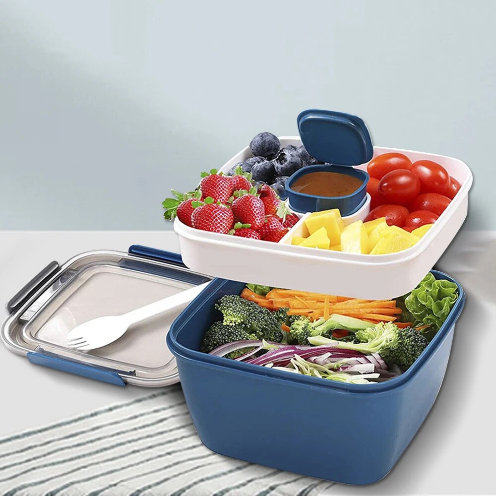 1100 ml/1500 ml Tragbare Lunch – Salad Container Jar Bewertung und Preis