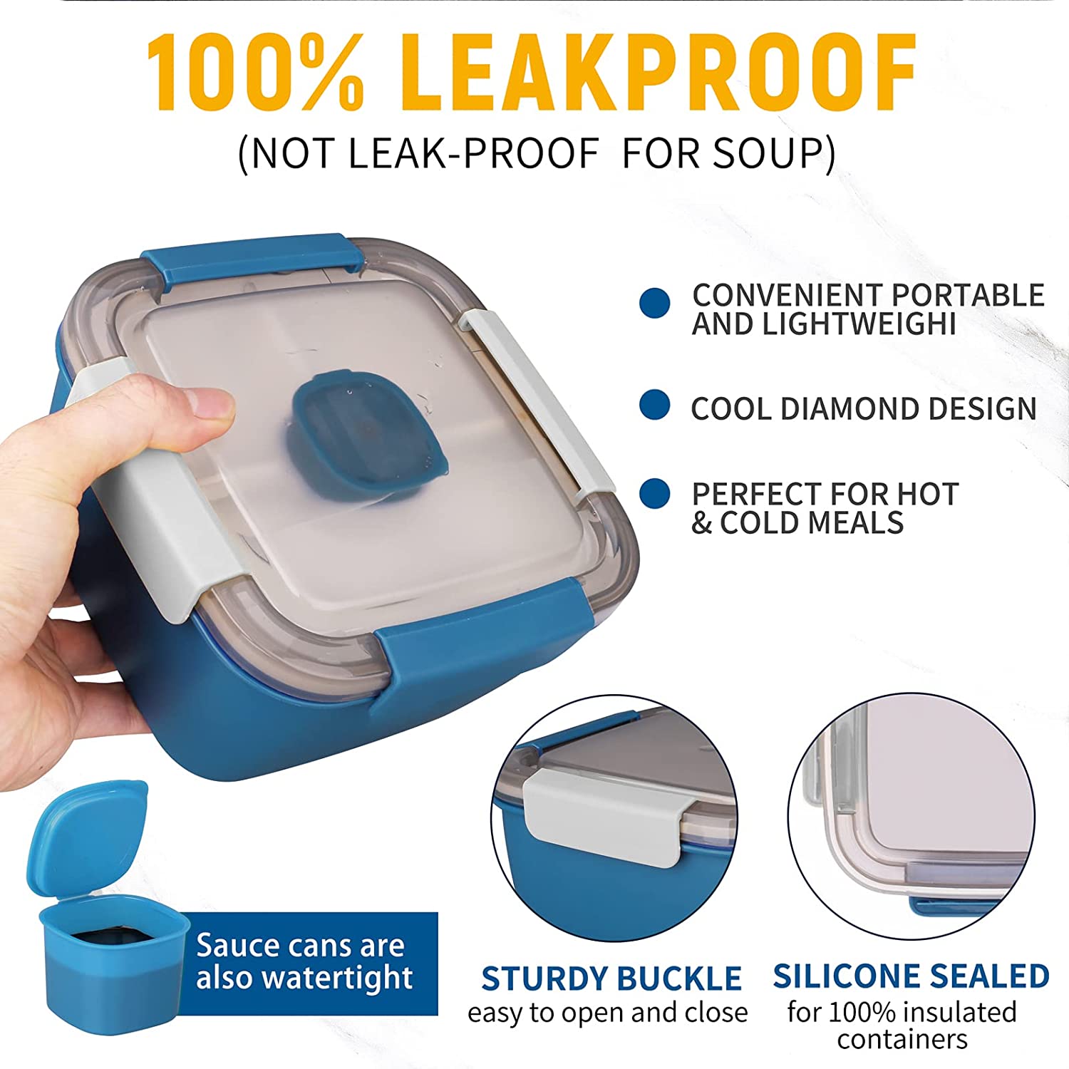 1100 ml/1500 ml Tragbare Lunch – Salad Container Jar Bewertung und Preis