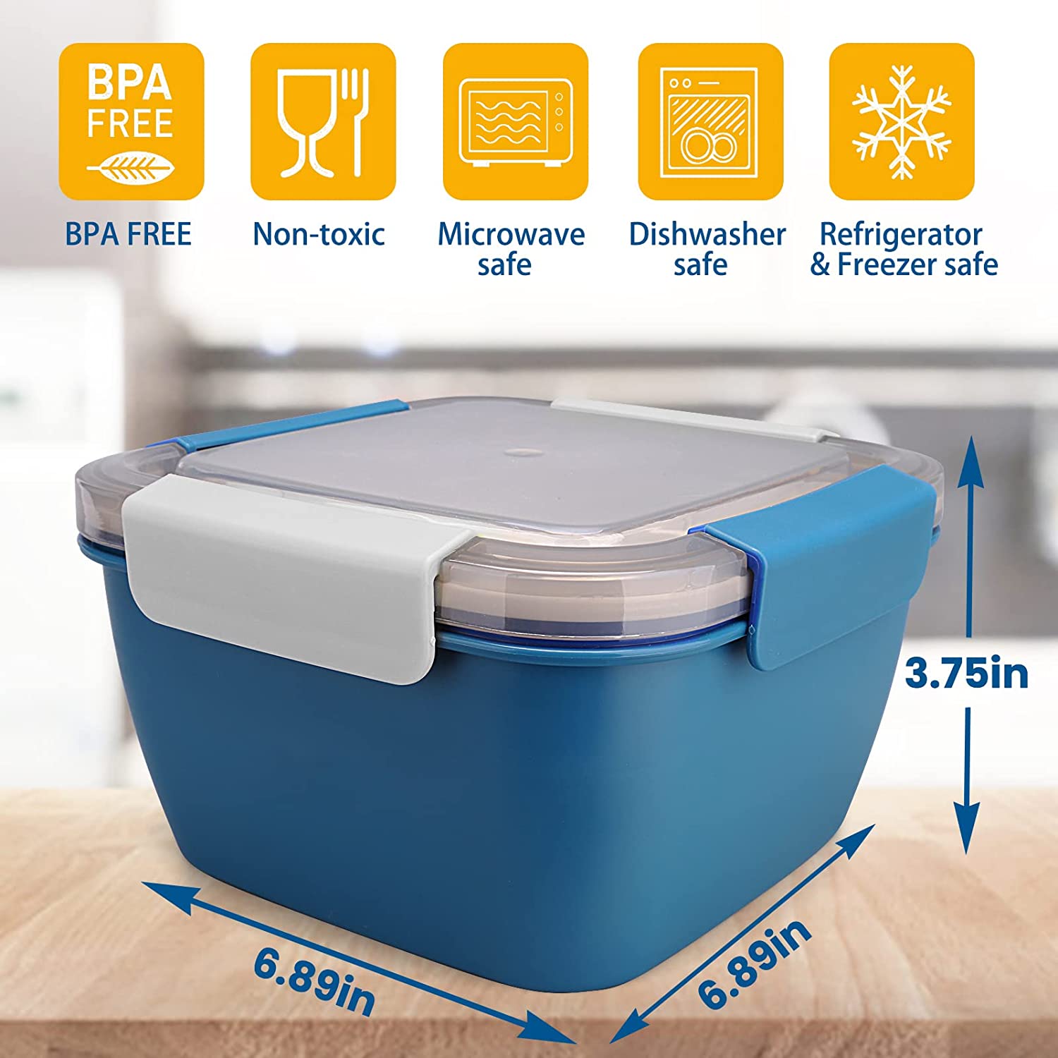 1100 ml/1500 ml Tragbare Lunch – Salad Container Jar Bewertung und Preis
