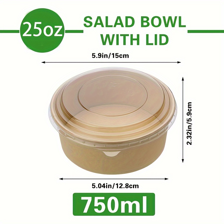 25 Unzen/750 ml 25/50er-Pack P – Salad Container Jar Bewertung und Preis