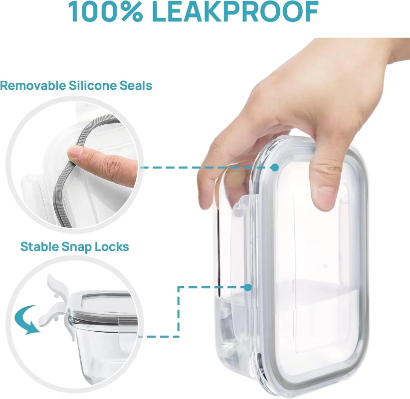 18-teiliges Set Glas-Lebensmit – Meal Prep Kits Bewertung und Preis